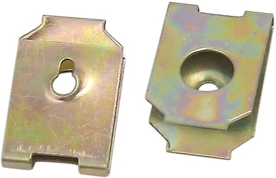 Dailygoods- U-type Clips 6 mm - Bevestigingsclips Auto - Set van 50 - Kopertint - Ideaal voor Draden/Kabels - Geschikt voor Schroeven