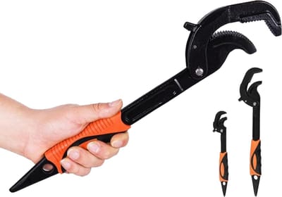 Multifunctionele Magische Sleutel, Universele Verstelbare Moersleutel Set, Pijpsleutel voor Auto Reparatie en Huis Onderhoud, 2 Stuks.