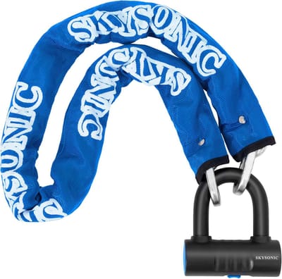 Motorfiets Kettingslot 120 cm - Heavy Duty Fietsslot met 10 mm Dikke Kettingen voor Motor, Fiets en Scooter