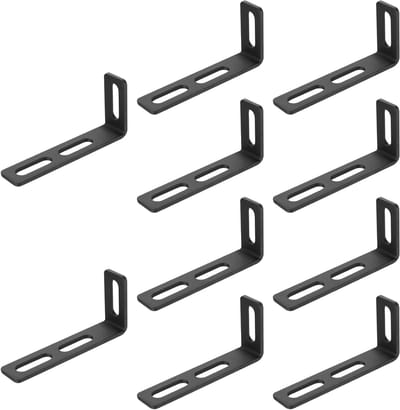Verstelbare metalen hoeken voor houten meubels - 10 stuks, 90 graden hoekverbindingen voor planken en stoelen (111 x 51 x 25 mm)