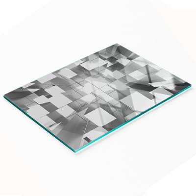 Multifunctionele decoratieve glazen snijplank voor de keuken, abstract ontwerp, 80x52 cm