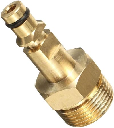 Slangadapter Hogedrukreiniger - Snelle Koppeling - Slangen Koppelen - Gelegeerd Staal - 25x25x5 mm - Goud