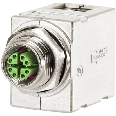 Metz Connect MWN911A415 Sensor/actuator inbouwconnector M12 Aantal polen (sensoren): 8 Schakelkastdoorvoer 0 mm 1 stuk(s) Piece
