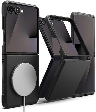 Ringke Onyx Magnetic | Hoesje Geschikt voor Samsung Galaxy Z Flip 7 | Compatibel met MagSafe / Qi2 | Back Cover Flexibel TPU | Zwart
