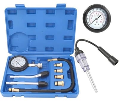 Compressietester en Bougietester Set voor Motorfietsen en Auto's – 9 Stuks