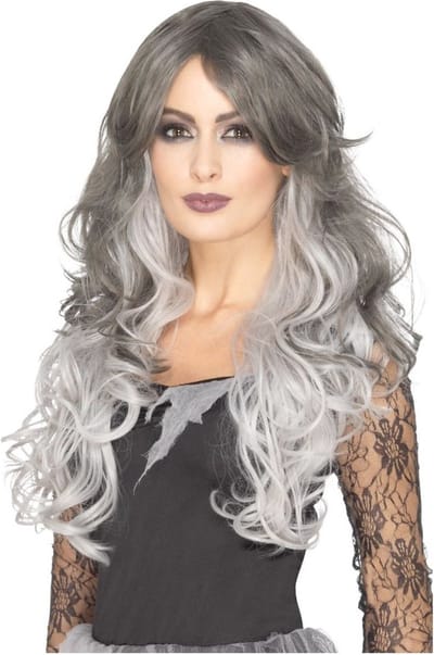 Ombré Hair kunsthaar pruik grijs - Kostuum pruik voor carnaval