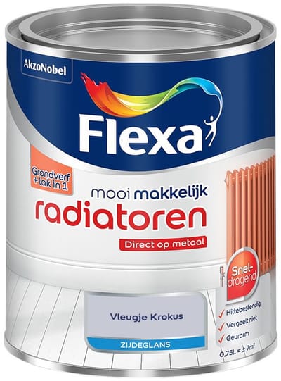 Flexa - Mooi Makkelijk Radiatoren Zijdeglans - Vleugje Krokus - Mengverf - 750 Ml