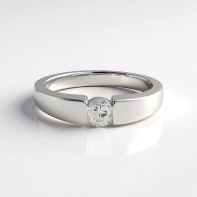 Cavill - Elegante Zilveren Ring 925 Sterling met 0,342 ct Cambodjaanse Rondgeslepen Zirkoon - Bezelzetting - Dames Sieraad - Maat 16/18
