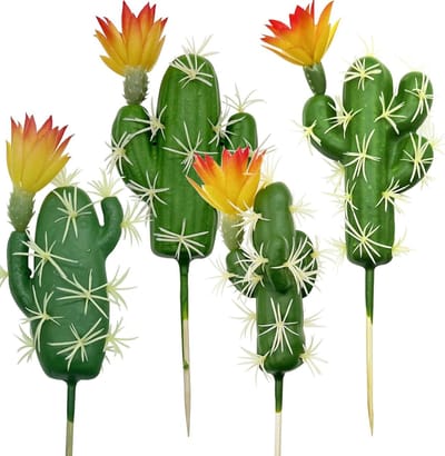 Set van 4 Kunstmatige Cactussen en Succulenten voor Bloemarrangementen en Decoratie in Huis en Kantoor