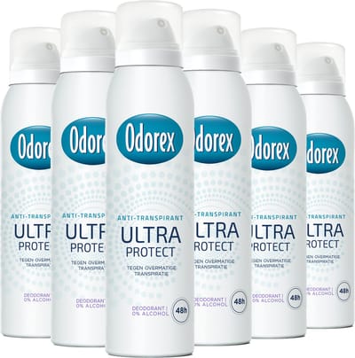 Odorex Ultra Protect Anti-Transpirant Deodorant Spray - 6x 150ml - Voordeelverpakking
