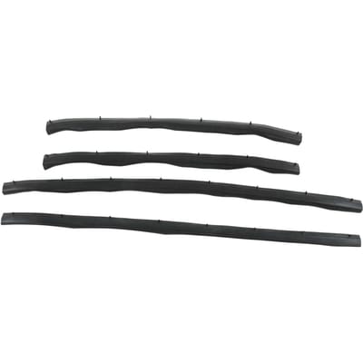 4 pièces Bande d'étanchéité inférieure de porte avant arrière Garniture de porte de voiture Remplacement d'étanchéité pour Ford F‑450 F‑550 Excursion black