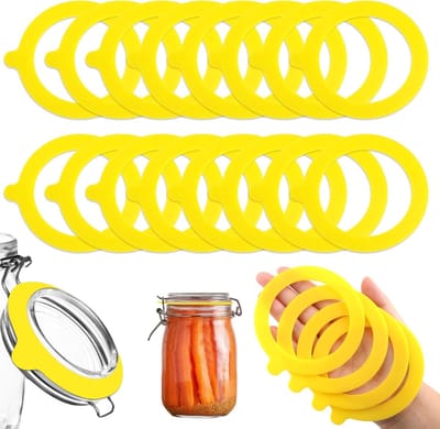 Set van 15 Herbruikbare Siliconen Rubber Ringen voor Inmaakpotten - Lekvrije Vervangringen voor Brede Glazen met een Diameter van 69 mm