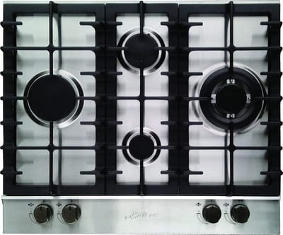 KAISER Gaskookplaat KG 6364 60 cm, roestvrij staal Inbouwkookplaat 3,8 kW WOK