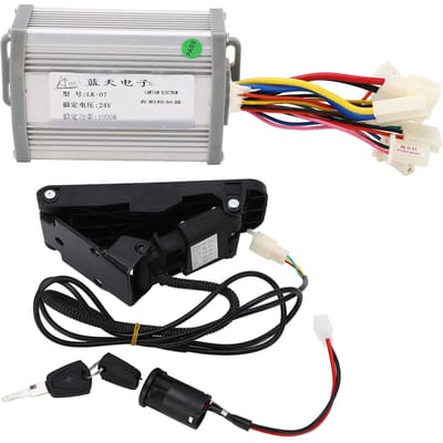 24V 1000W Elektrische Driewieler Geborstelde Controller Pedaal Gashendel Kit Elektrische Fiets Conversie Kit gray
