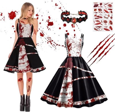 Allecto - Bloedige -jurk - -kostuum - voor cosplay-feestjes