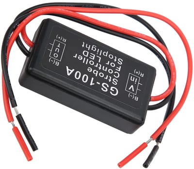 Vt products - Strobe Controller Remlichten - LED Flash Control Module - Kunststof - 12-24VDC - Veiligheid - Geschikt voor voertuigen - Compact model