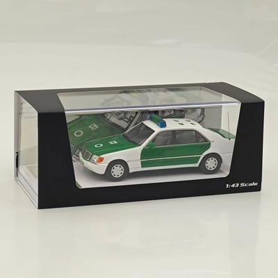 Wtx 1:43 Schaal W140 Duitse Polizei Hars Auto Model Klassiek Europees Politievoertuig Beperkte Editie Hobby Verzamelaar Cadeau gray