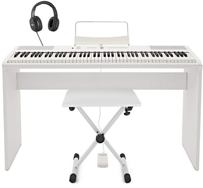 SDP-2 digitale Buffetpiano van Gear4music, bankpakket, wit