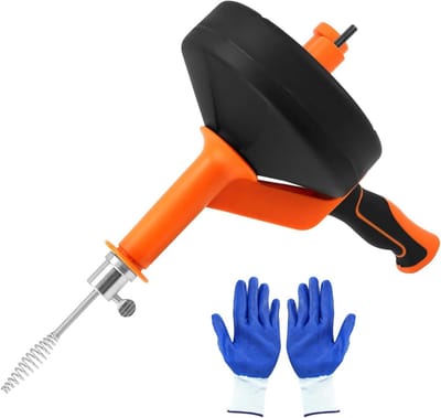 Allecta - Pijpreinigingsspiraalset 7.5m - Afvoerreiniger Handschoenen - Handmatige Elektrische - Keuken Badkamer Douche Gootsteen
