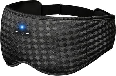 Slaaphoofdtelefoon - 3D slaapmasker - Ontspannen slapen - Ergonomisch ontwerp - 269x11x38 cm - Zwart