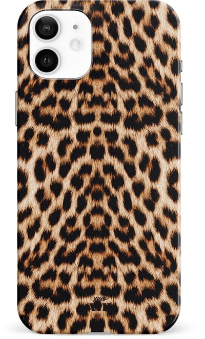 xoxo Wildhearts Wild Thing Single Layer - Panter print hoesje geschikt voor iPhone 12 hoesje - Luipaardprint hoesje geschikt voor iPhone 12 hoesje - Tijger print hoesje - Hardcase luxe hoesje met print