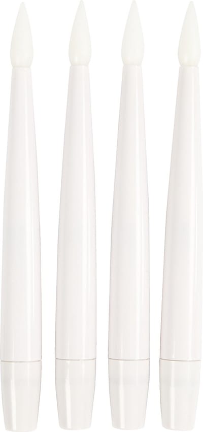 LED Kerstboomlampjes, H: 15,5 cm, d 14 mm, 4 stuk/ 1 doos