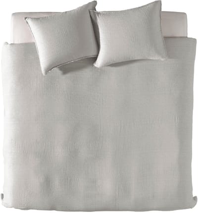Yellow Dekbedovertrek Garza - Tweepersoons - 50% Katoen 50% Mousseline - Vaporous Grey - 200x200 cm