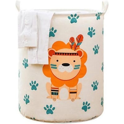 Panier à linge sale pliable Vêtements Jouets Divers Panier Seau de rangement Maison Toilettes Salle de bain Lion