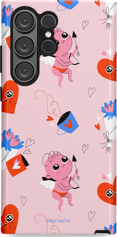 Casetastic Hoesje Geschikt voor Samsung S23 Ultra - Stijlvolle Beschermende Duo-layer Case - Cupido's Keuze