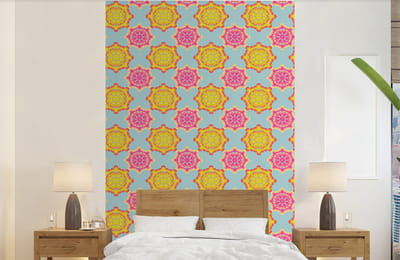 Behang - Fotobehang Flower Power - Design - Hippie - Breedte 140 cm x hoogte 220 cm