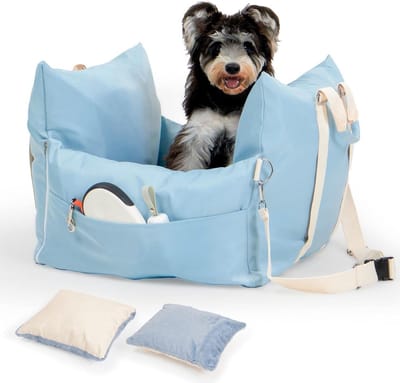 Honden autostoeltje - Huisdier booster - Veilig reizen - 4-in-1 veelzijdig - Tot 25 pond - Blauw