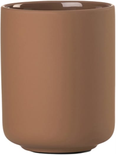 Zone Denmark Ume Tandenborstelbeker - Beker voor Tandenborstels - Tandenborstelhouder - Toilet & Badkamer Accessoires - 10,3 x 8,3 cm - Terracotta
