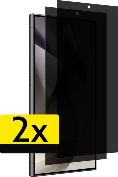 Screenprotector - Geschikt voor Samsung Galaxy S24 Ultra - 2 Stuks - Privacy Filter - Beschermglas - Gehard Glas - Tempered Glass - Screen Protector