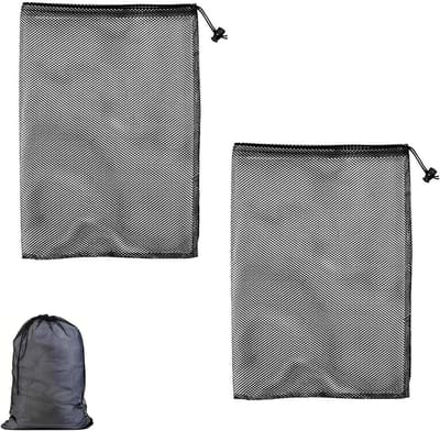 Grote Wasnetzakken met Trekkoord - Set van 2, 70x90cm, Ideaal voor Kleding, Beddengoed en Speelgoed