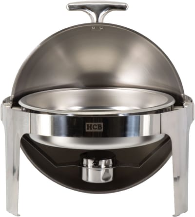 HCB® - HCB Ronde Chafing Dish Rolltop RVS / INOX – 6 liter - 2.5 kg - 3481