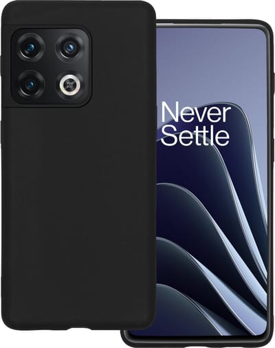 Hoesje Geschikt voor OnePlus 10 Pro - Sterk & Shockproof - Hoes Cover - Siliconen Case - Zwart