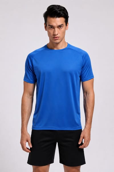 SparkNine Pulsegear sport t-shirt - heren - sneldrogend & ademend - S - blauw - lichtgewicht - ideaal voor trainen, rennen & fitness