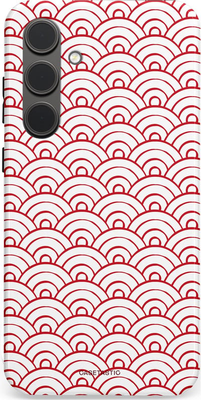 Casetastic Hoesje Geschikt voor Samsung S24 Plus - Stijlvolle Beschermende Duo-layer Case - Golfjes