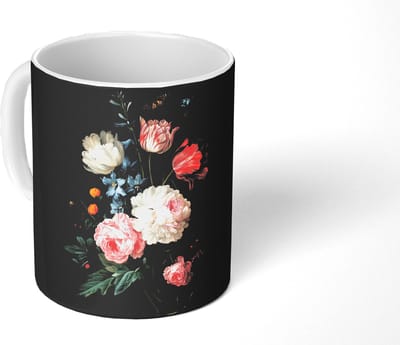 Mok - Koffiemok - Boeket - Kleurrijk - Klassiek - Mokken - 350 ML - Beker - Koffiemokken - Theemok
