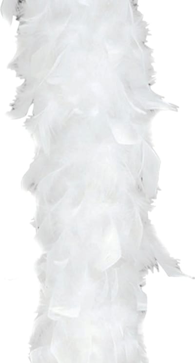 Faram Party Sierveren Boa - Carnaval verkleed accessoire - wit - 180 cm - 50 gram