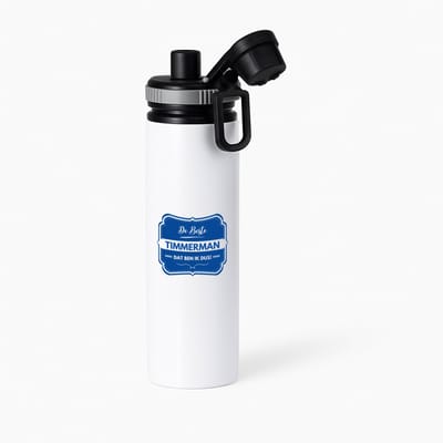 Hacebo® - De beste timmerman waterfles met draaidop grijs - Timmerman - een timmerman - werk - afscheidscadeau - verjaardagscadeau - water fles - 850ML