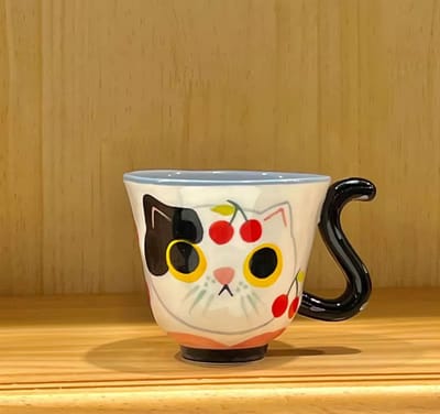 Unieke Handgeschilderde Kattenmok - Met Kattenstaart Oor