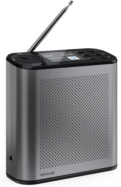 Draagbare Digitale Radio - Keukenradio DAB+ - Muziek Luisteren - Automatische Signaal Zoeker - 15 Uur Batterij - Stormgrijs