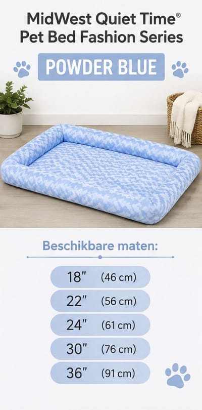 MidWest Quiet Time Pet Bed Fashion Series Powder Blue 22 inch 56 cm