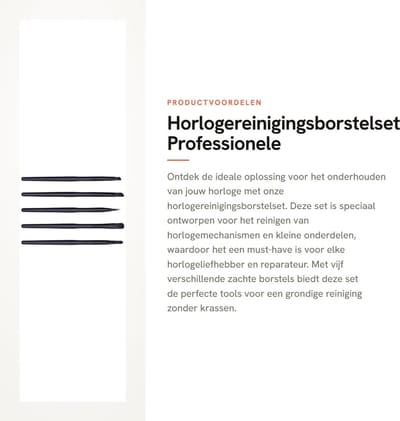 Dailygoods- Horlogereinigingsborstelset Lichtgewicht - Horlogereiniger - Borstels - Opbergdoos - Onderhoudsgereedschap - Zachte Borstelharen - Horloge Onderhoudset
