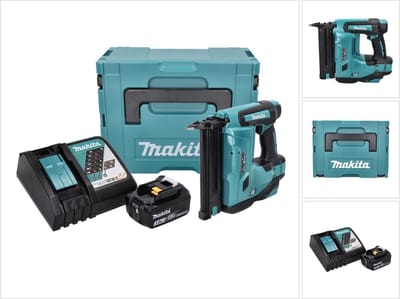 Makita DBN 500 RF1J accu staande spijkermachine 18 V 15-50 mm + 1x oplaadbare accu 3.0 Ah + lader + Makpac