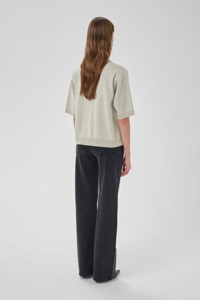 My Essential Wardrobe Mwstino Knit Cardigan Truien & vesten Dames - Sweater - Hoodie - Vest- Lichtgrijs - Maat S