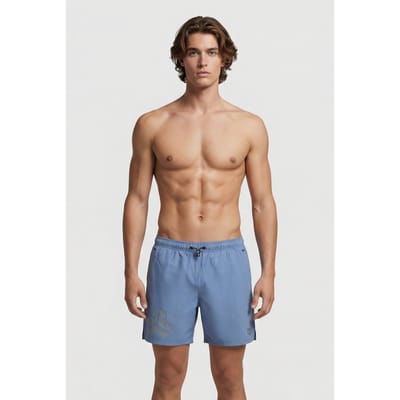 Arena Men's  Evo Beach Boxer Logo Grey Blue Maat: S | Zwembroeken Outlet | Heren | Blauw