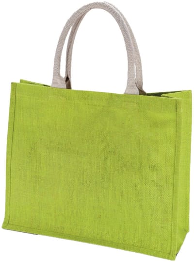 Klimood Boodschappentas - jute - groen - strandtas - 42x36 cm - 22 liter