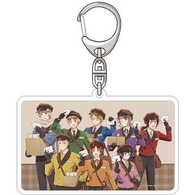 Hetalia: Asmogendheden Italië Duitsland Japan Amerika Engeland Frankrijk Rusland China Officiële HD Acryl Sleutelhanger Tas Hanger Fans Cadeaus 6 cm white